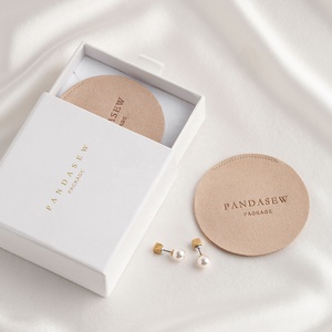 PandaSew Custom Logo Luxury Microfiber Jewelry Bags, Round Packaging for Rings Earrings Necklace Jewelry Pouch - Product Image 5