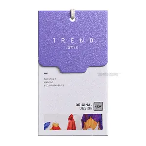 Garment Hangtag Care Label Paper Custom Wholesale Suppliers Special Design Printing Short Sleeve Clothing Paper Label Hang Tag