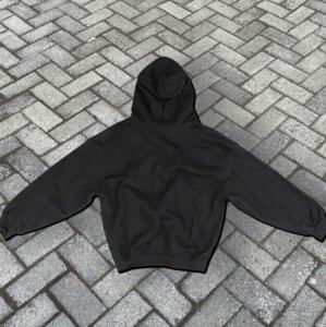 Sudaderas con capucha con cremallera de algodón de felpa francesa personalizadas de alta calidad, ropa de calle informal de otoño e invierno, sudaderas con capucha de gran tamaño para hombres - Product Image 3