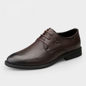 Chaussures habillées pour hommes en cuir véritable de vachette, à enfiler, avec coussin d'air, imperméables, style Derby anglais - Product Image 3
