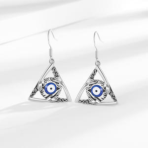Pendientes de Ojo de Diablo Creativos, Joyería Nueva, Pendientes Góticos Únicos de Moda para Mujer, Estilo Triangular - Product Image 2
