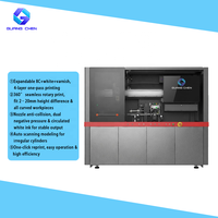 Imprimante cylindrique UV GUANG CHEN GC380 360 °   Imprimante rotative 8 couleurs Ricoh Gen6 pour bouteilles, tasses, flacons et objets courbes