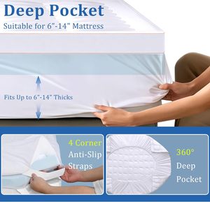 Cubrecolchón de Espuma Viscoelástica de Alta Calidad con Sensación de Nube, Cubrecolchón Ventilado de Alta Densidad con Transpiración para Alivio de Presión - Product Image 6