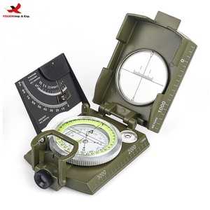 Boussole de visée Lensatic avec clinomètre pour la randonnée, la survie, le camping, la chasse, les activités géologiques, commande en gros mixte RTS - Product Image 1