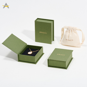 Auralux biểu tượng tùy chỉnh in có thể tái chế cuốn sách phong cách giấy Vòng đeo tay vòng bông tai vòng cổ bao bì hộp đồ trang sức - Product Image 3