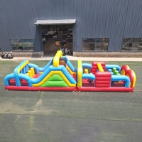 Parcours d'obstacles gonflable, château gonflable commercial pour enfants et adultes