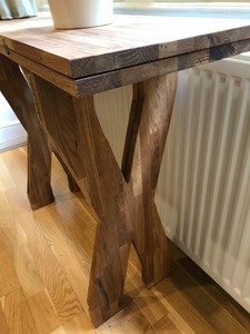 Custom Finger Joint Foldable Dining Table <strong>Oak</strong> Wooden <strong>Desk</strong> <strong>Top</strong> - Product Image 4
