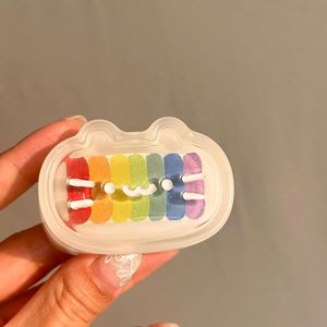 NOUVEAU Jouet anti-stress Kawaii en forme de chat, texture gelée collante, doux et arc-en-ciel, cadeau pour adolescents et adultes, thérapie de poche - Product Image 2