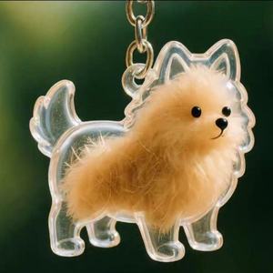 กล่องเก็บขนสัตว์เลี้ยงแบบใสทรงสี่เหลี่ยม พลาสติกน่ารัก สไตล์สัตว์เลี้ยง ใช้ได้ทุกฤดู พร้อมพวงกุญแจสำหรับสุนัขและแมว <span class=keywords><strong>ขาย</strong></span>ดี - Product Image 4