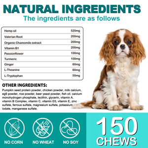 Oimmal özel etiket toptan Pet gıda davranır köpek sakinleştirici Chews 150 yumuşak Chews tavuk lezzet kenevir sakinleştirici aperatif köpekler için - Product Image 3