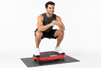 Plateforme vibrante électromagnétique avec thérapie par lumière rouge et infrarouge, pour usage domestique, relaxation musculaire du corps entier, récupération physique