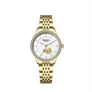 นาฬิกาข้อมืออัตโนมัติสำหรับผู้หญิง สายสแตนเลสสตีล ขอบเพชร ปี 2020 หน้าปัดสีขาว ขนาด 36 มม. ตัวเรือนสแตนเลสสตีลเคลือบ IP - Product Image 5