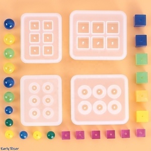 Early Riser Crystal Glue Bead Mold Diy Rhombus square Oval Bracelet Beaded <strong>Epoxy</strong> <strong>Resin</strong> Silicone Mold - Product Image 4