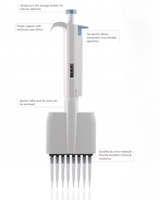 Pipette multicanal réglable à 8 canaux, calibration facile, autoclavable, pipette multicanal variable, multicanal 0,5-300ul