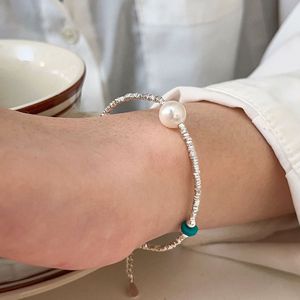 <b>Silver</b> Ruitai S925 Sterling <b>Silver</b> <b>Beaded</b> Bracelet Women Summer Ins Style Niche Design High End Jewelry - Product Image 4
