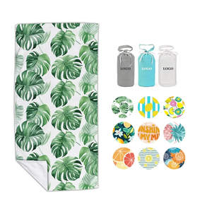 Logo personnalisé séchage rapide serviette de bain recyclé résistant au sable microfibre impression natation serviette de plage serviette de bain - Product Image 2