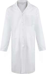 Bata de laboratorio de manga larga 100% algodón impermeable antiarrugas Multi bolsillo para laboratorio Taller de fábrica de alimentos - Product Image 6