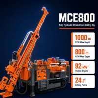 MCE800 Foreuse compacte diesel entièrement hydraulique pour forage de carottage par câble, haute efficacité, profondeur max. 1000 m, diamètre de forage 140-400 mm