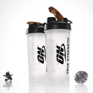 Botol air pengocok Gym, promosi ramah lingkungan Fitness GYM plastik bubuk Whey Protein goyang botol olahraga Gym