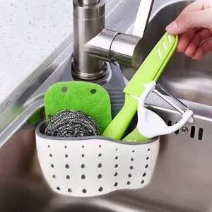 Plastic Eco-Friendly Multifunction <b>Sink</b> Drain <b>Basket</b> Storage Rack Soap Holder Organizer Sponge Shelf Colander Hanging Faucet - Product Image 6