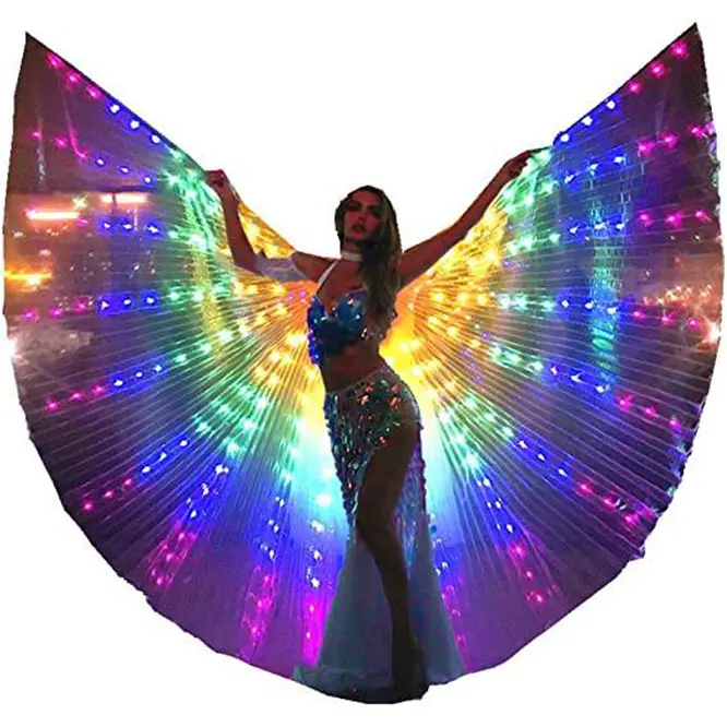Factory High Quality Beautiful LED Butterfly Wings Angel Led Light Isis Child Glow Wings for Performer Kids Adult Dance Wings