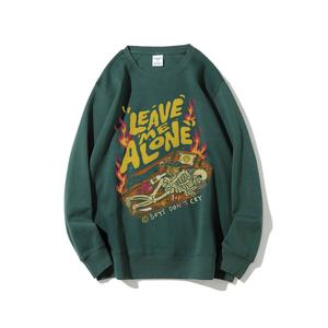 LEAVE ME ALONE T-shirt décontracté basique à épaules tombantes, imprimé personnalisé en relief, 300 g/m², coloré, soyeux et doux - Product Image 6