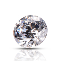 Pierre Cz synthétique diamant rose taillé brillant 6mm pierres précieuses en vrac pierres de zircone cubique en vrac pour faire des bijoux à bricoler soi-même pendentif