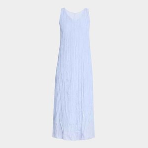 Venta caliente personalizado fabricante de alta calidad ligero <span class=keywords><strong>Bule</strong></span> sin mangas con cuello en V A-line Ruffle Midi vestido - Product Image 5