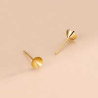 Pendientes de copa cónica baratos al por mayor, pendientes de plata de ley 925, pendientes de perlas, accesorios para hacer