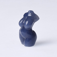 HZ Großhandel Kristall-Frauenfigur Blaue Aventurin-Kristall-Torso-Statue Geschnitztes Göttinnen-Modell-Körper