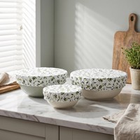 Couvre-bols réutilisables en coton, couvre-bols pour levain, dôme de levage réutilisable pour pain, couvercle anti-poussière pour la conservation des aliments, couvre-bols à salade