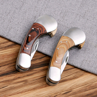 Couteau de Camping populaire pakka manche en bois couteau de poche pour les champignons avec brosse