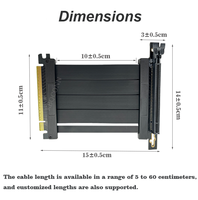 Mid Tower PC Case PCIe 4.0 X16 Riser Cable 32GB/s 12V 36W Vertical GPU Mount Wire Single Row Flexible Adapter Ribbon