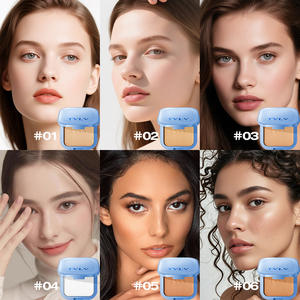 Polvo Compacto Corrector Impermeable de Larga Duración, Viene con 6 Colores de Cosméticos Faciales para Mujer, Polvo Facial Compacto - Product Image 5