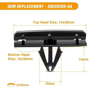 Nouveaux clips de fixation automatiques en plastique, 60 pièces, pour Jeep Wrangler, pour réparation et remplacement - Product Image 3