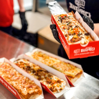Anpassbare Design-Einzelscheiben-Pizzabox aus Karton mit Schiebefach, rechteckige Pizzaboxen für Takeaway und Lieferung zum Mitnehmen