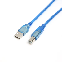 Kabel Printer USB 2.0 USB A Male ke B Male, Kabel Transfer Data 480Mbps Kecepatan Tinggi dengan Selubung PVC untuk Printer dan Scanner Komputer