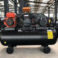 V-0 de compresseur d'air, moteur à carburant 25/8D-150L, 5,5 HP 65MM, compresseur d'air à piston en fil d'aluminium, moteur à essence portable stationnaire