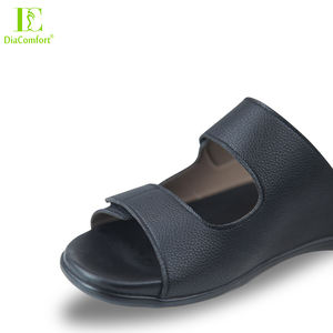 Spring Summer Designer Black Microfiber Upper Adjustable Orthopedic Sandals <strong>Slippers</strong> <strong>Man's</strong> <strong>Diabetics</strong> Shoes <strong>for</strong> Diabetes - Product Image 5