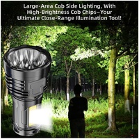 Linterna de Emergencia Recargable de Alta Potencia con 8 LED, Más de 1000 Lúmenes, Clasificación IP55, Carga USB, Cuerpo de Lámpara de ABS para Acampar al Aire Libre