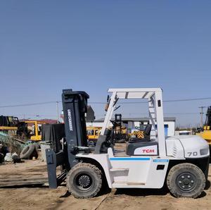 รถยกดีเซล TCM FD70 มือสอง 3-10 ตัน พร้อมไฮดรอลิกไซด์ชิฟเตอร์ ยางตัน เสากระโดงสองตอน - Product Image 5
