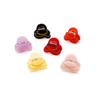 Jepit Rambut Mini Cantik Gaya Korea CANYUAN 3cm Berbahan Asetat Logam Berukir Emas, Jepitan Rambut Wanita, Logo Custom, Grosir