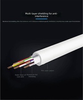 Cable de puerto serie RS232 D-SUB9 macho a macho de 1,5 m, de acero revestido de cobre para ordenadores personales