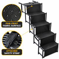 Rampe pour chien pour camping-car et hayon de pick-up, escalier pour animaux à 5 marches avec marches larges pour grands chiens âgés, camping, voyage, OEM, ODM