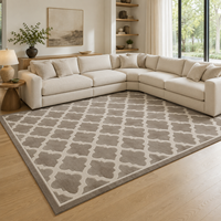 Tapis de luxe en laine de Nouvelle-Zélande tufté à la main, tapis géométrique marocain moderne, tapis sur mesure pour villa, hôtel, salon