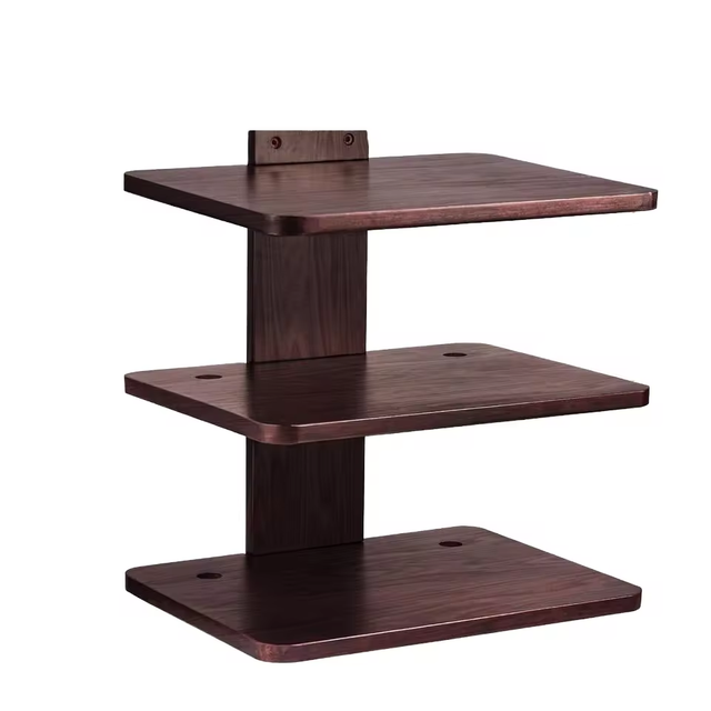 New Creative Wooden Multi-layer TV Bottom Shelf, Vintage Supermarket Product Display Shelf, Wooden Floating Projector Wall Mount
