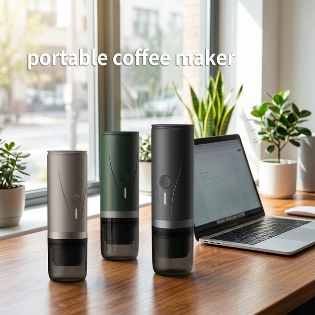 PCM03 Portable Automatic Electric Coffee Pod Machine USB Rechargeable Aluminum Temperature Control Household Small Commercial