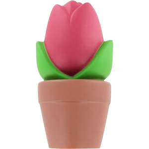 Pelota Antiestrés con Forma de Tulipán en Maceta con Logotipo Personalizado, Juguetes Antiestrés de Tulipán para Promoción Empresarial - Product Image 3