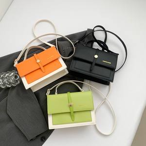 Bolso de Mano Cuadrado Retro de Moda para Mujer, Diseño de Lote Pequeño, Bolso de Hombro, Seis Colores Clásicos - Product Image 2