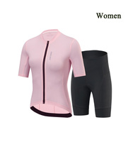 Combinaison de cyclisme pour femmes grande taille avec logo personnalisé, manches courtes, respirante, fermeture éclair intégrale, short de cyclisme rembourré en gel, vélo de route